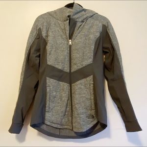 Th North Face two toned grey zip up jacket
